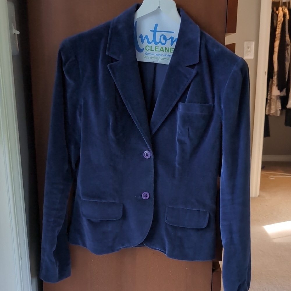 Sergio Valente Blue Blazer Tailored Suit Jacket